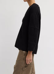 Viscose Plisse Hinged Long Sleeve Top | Tibi