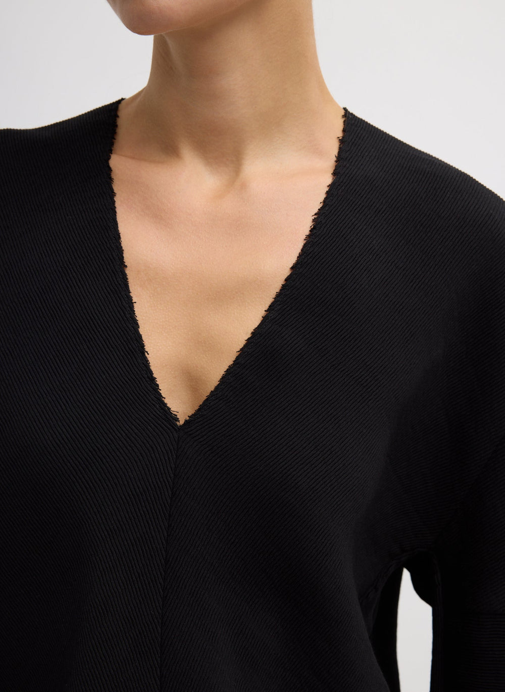 Viscose Plisse Hinged Long Sleeve Top | Tibi