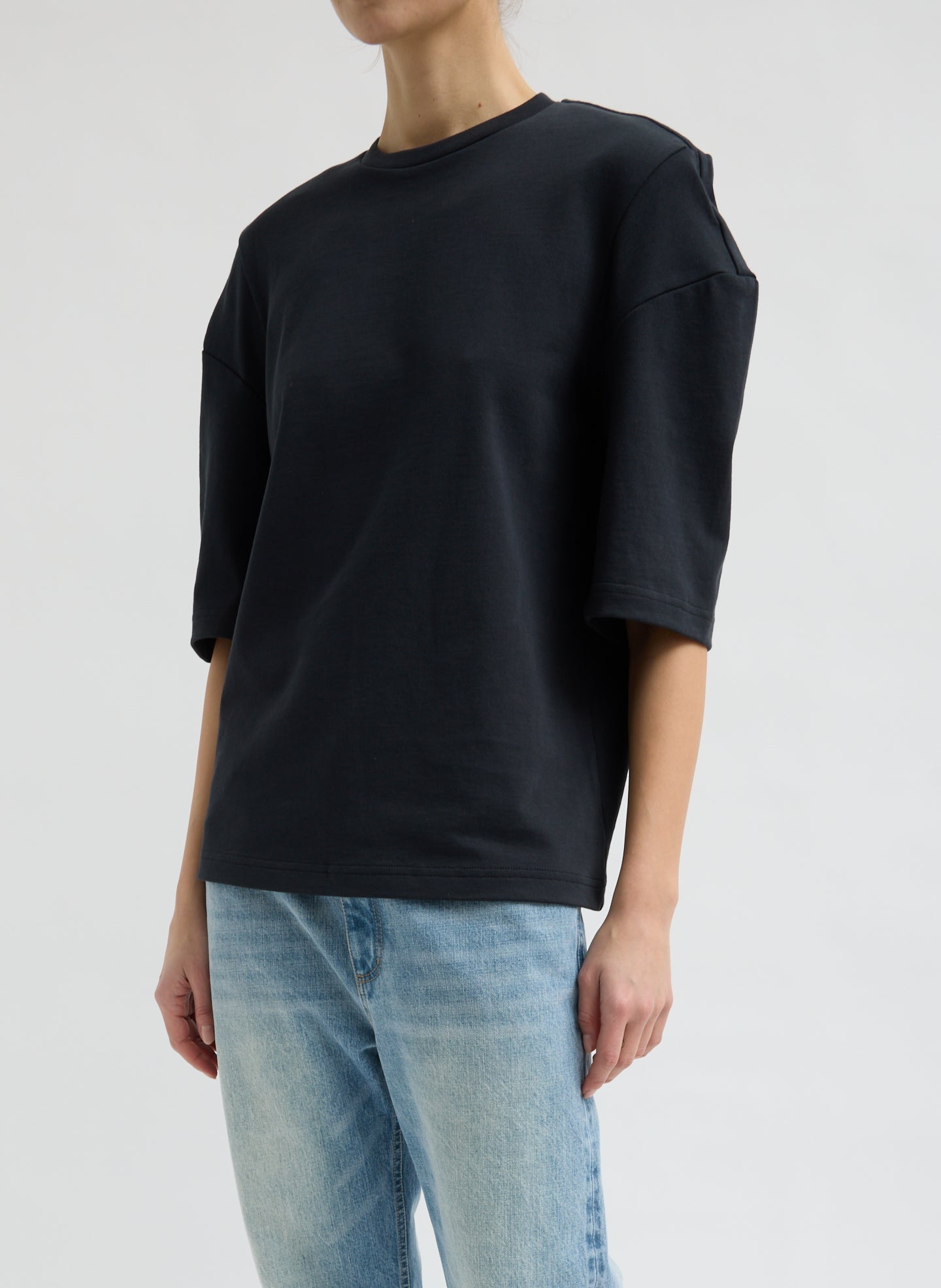 Perfect Hinged Sleeve T-Shirt | Tibi