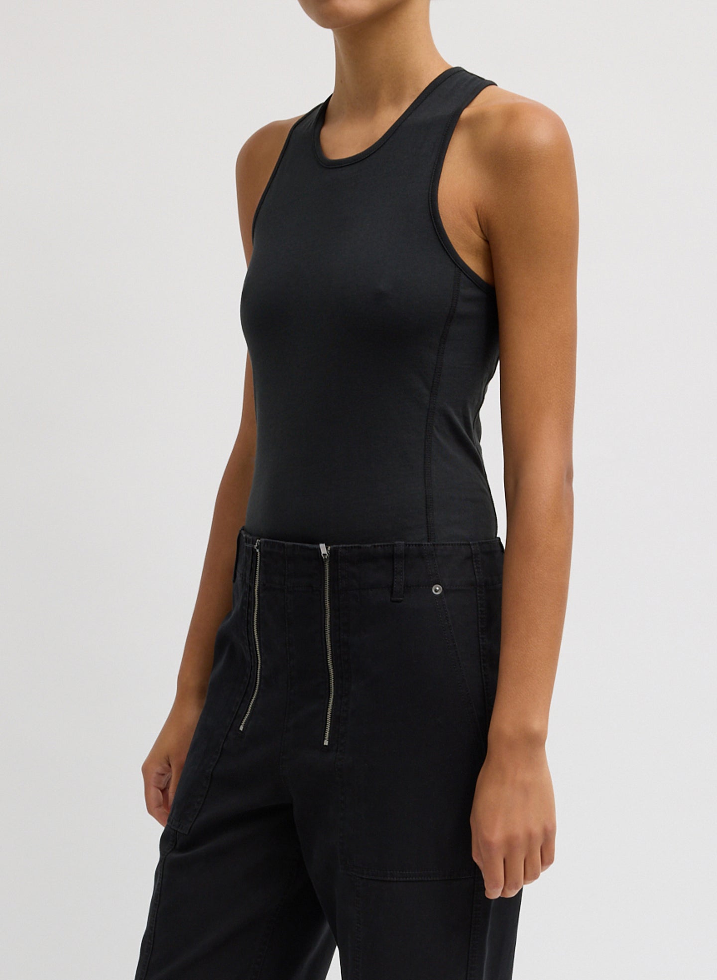 Crewneck Racerback Bodysuit | Tibi