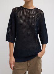 Crochet Netting Oversized Easy T-Shirt | Tibi