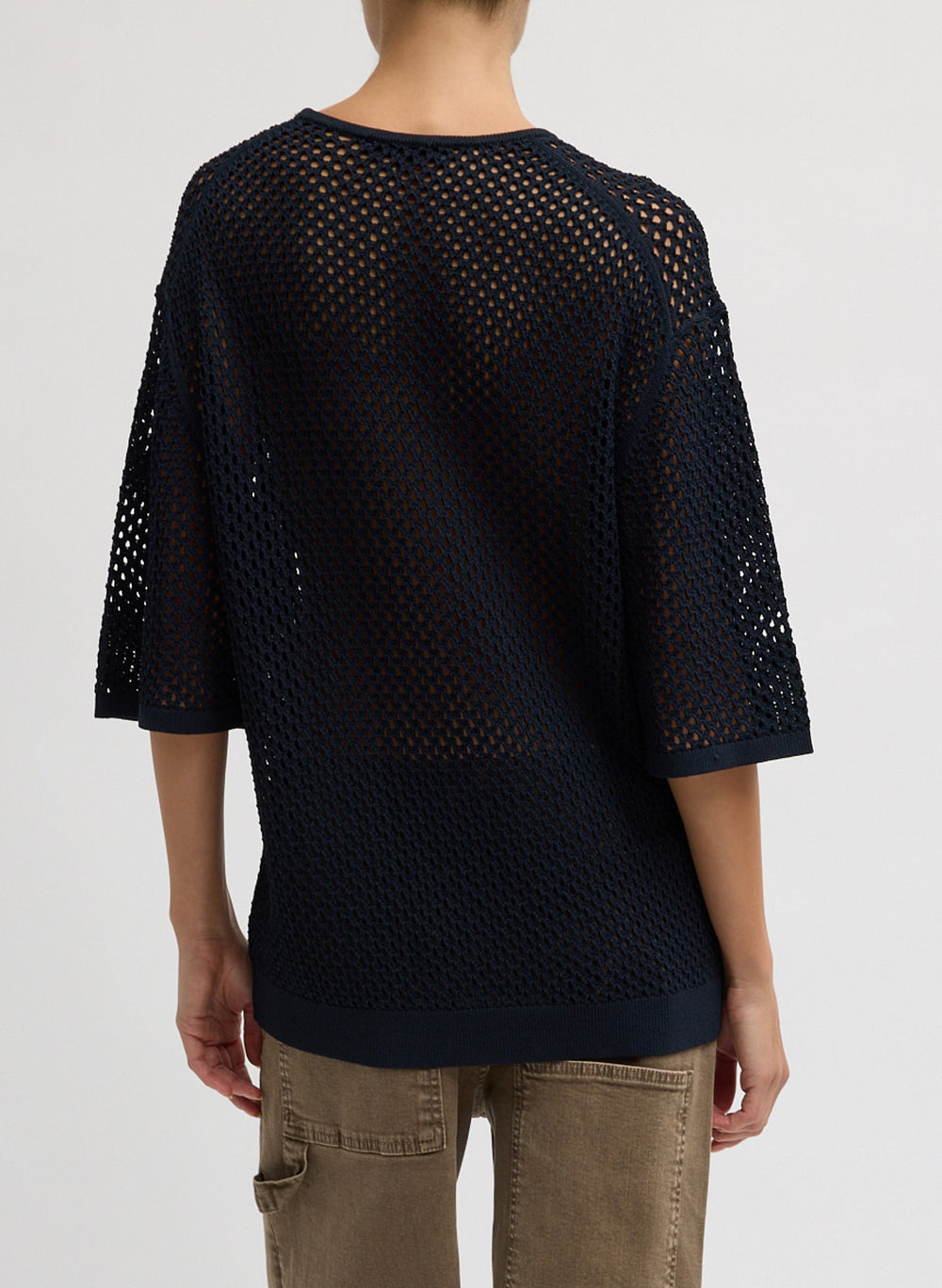 Crochet Netting Oversized Easy T-Shirt | Tibi