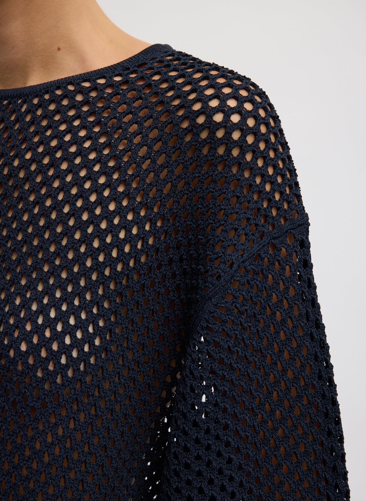 Crochet Netting Oversized Easy T-Shirt | Tibi