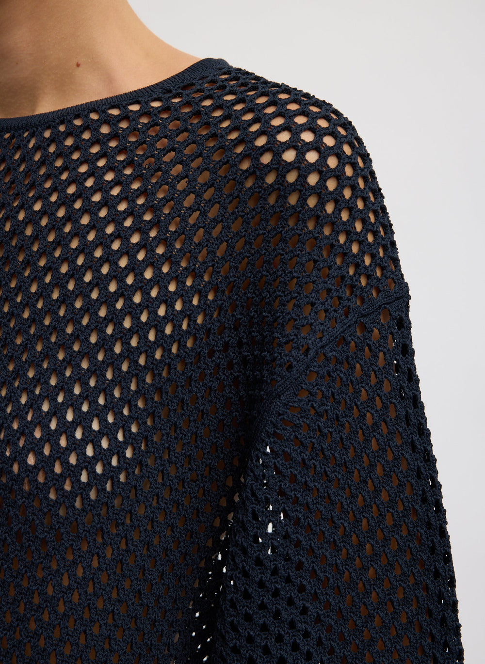 Crochet Netting Oversized Easy T-Shirt | Tibi