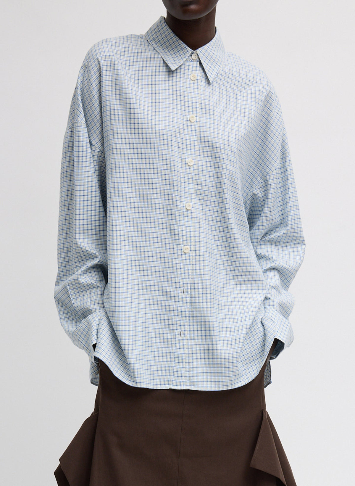 Linus Check Oversized Shirt | Tibi