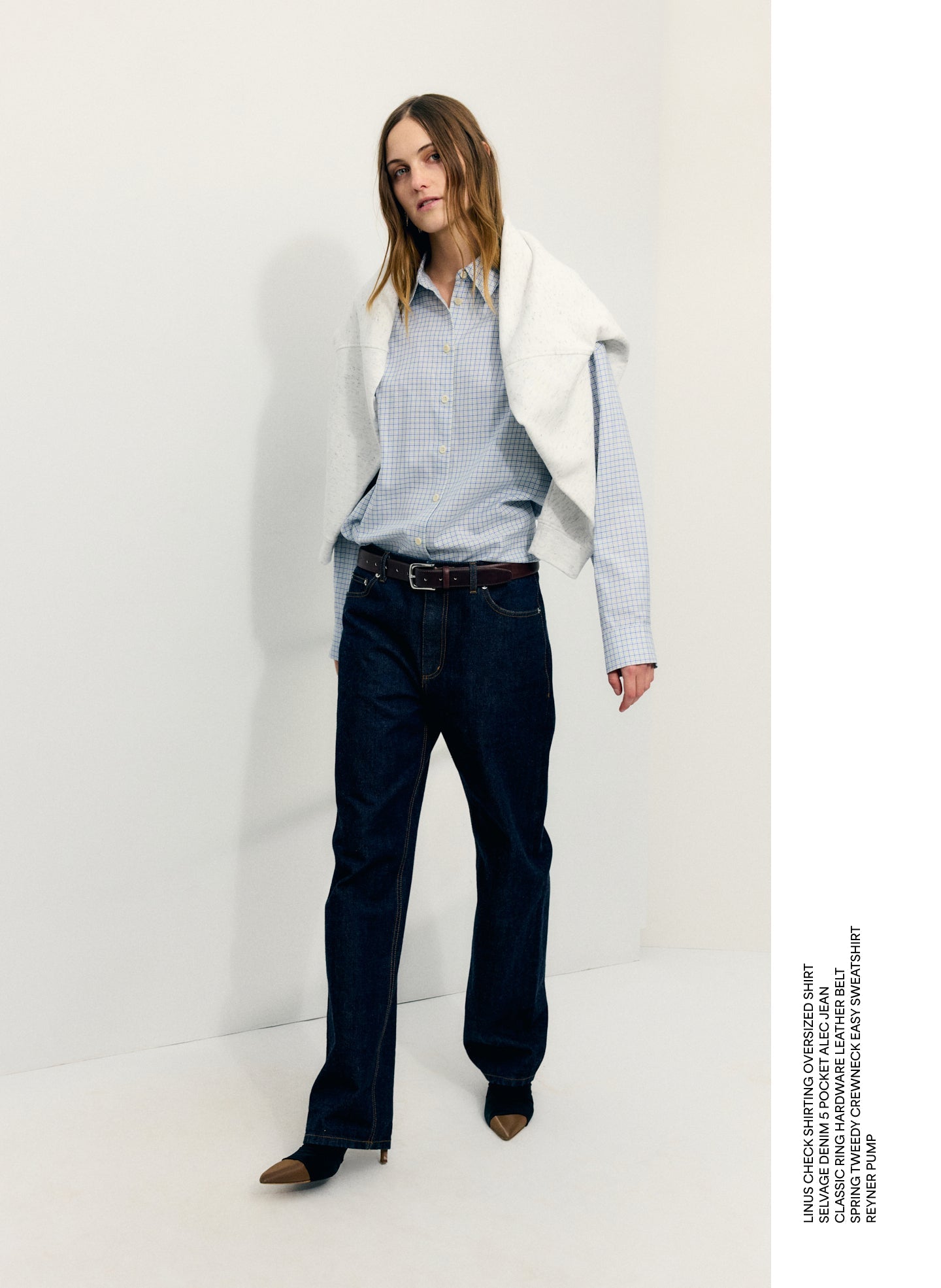 Linus Check Oversized Shirt | Tibi