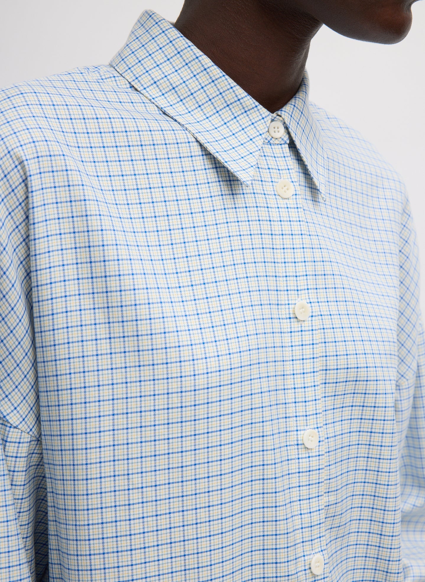Linus Check Oversized Shirt | Tibi