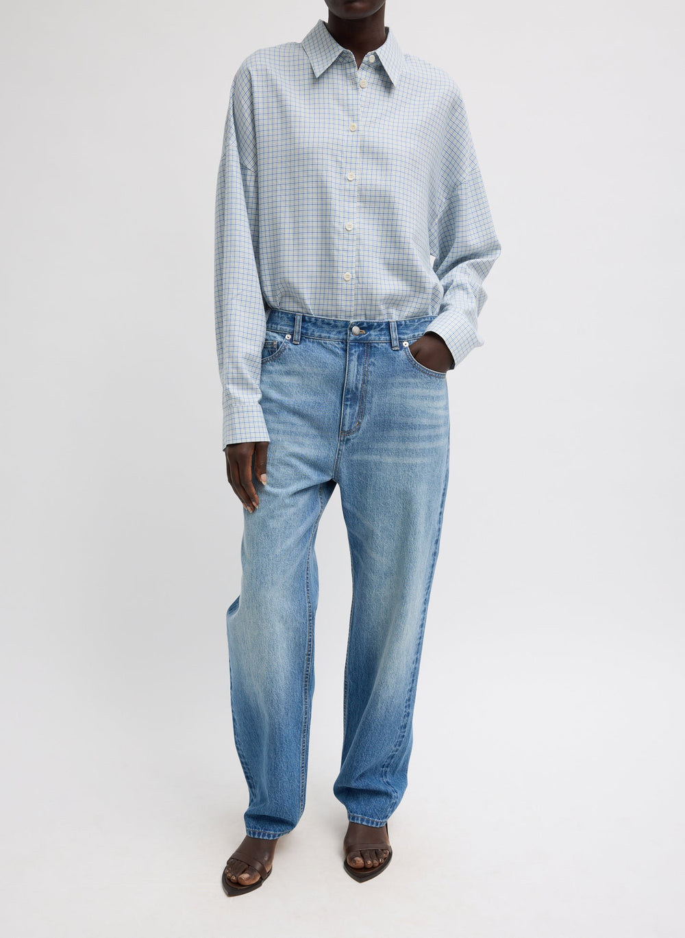 Linus Check Oversized Shirt | Tibi
