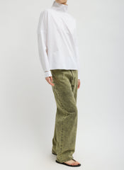 Eco Poplin Funnel Neck Dolman Top | Tibi