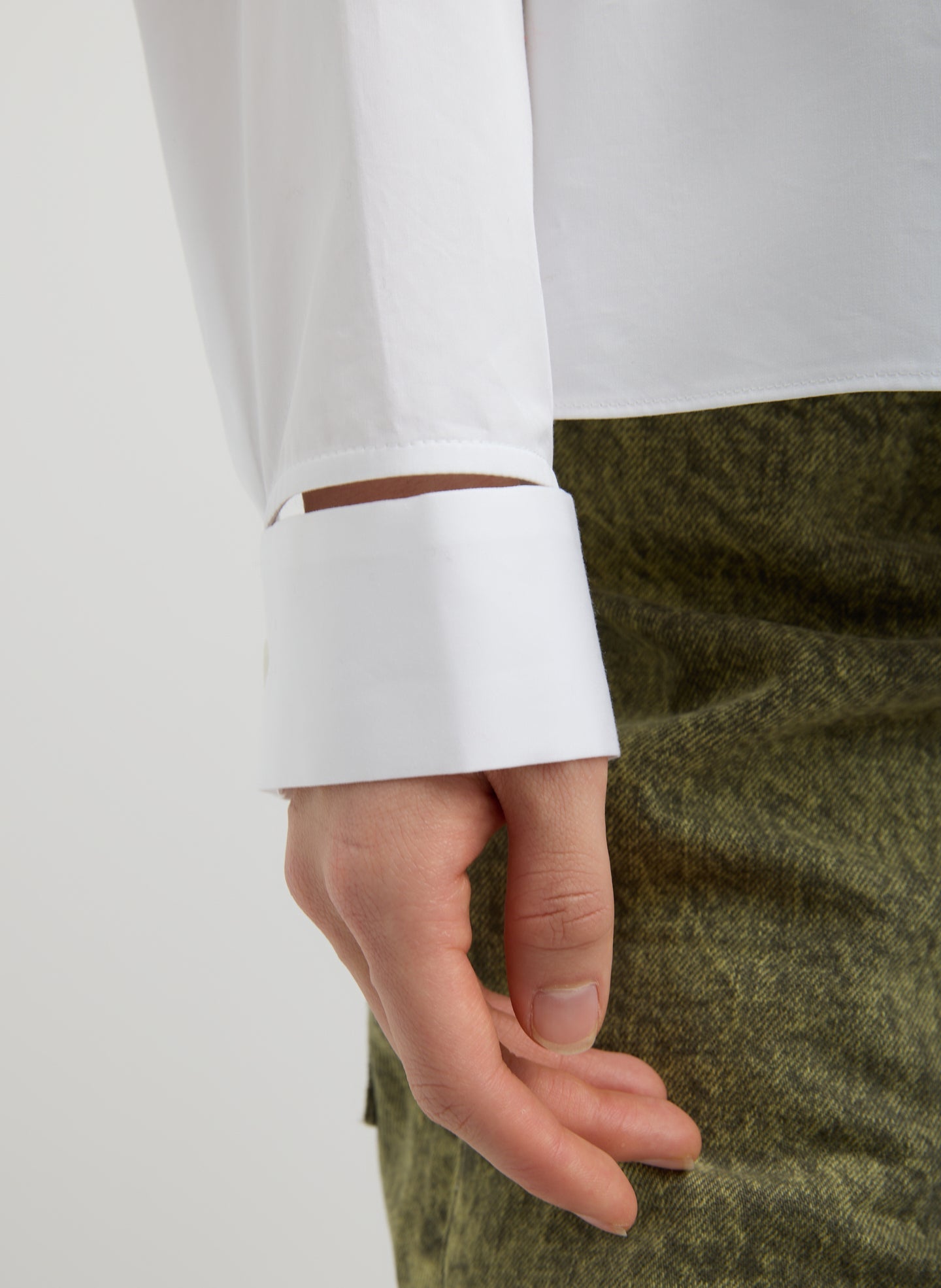 Eco Poplin Funnel Neck Dolman Top | Tibi