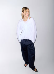 Viscose Plisse Hinged Long Sleeve Top | Tibi