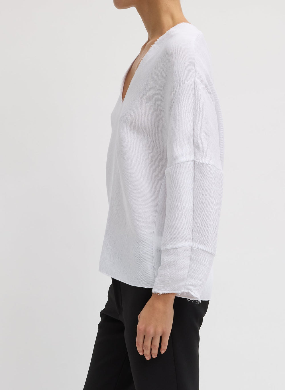 Viscose Plisse Hinged Long Sleeve Top | Tibi