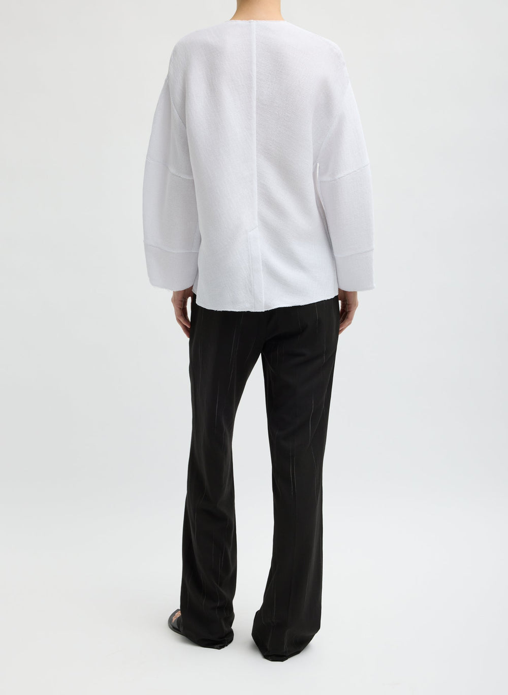 Viscose Plisse Hinged Long Sleeve Top | Tibi