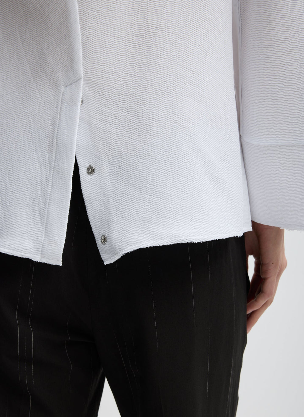Viscose Plisse Hinged Long Sleeve Top | Tibi