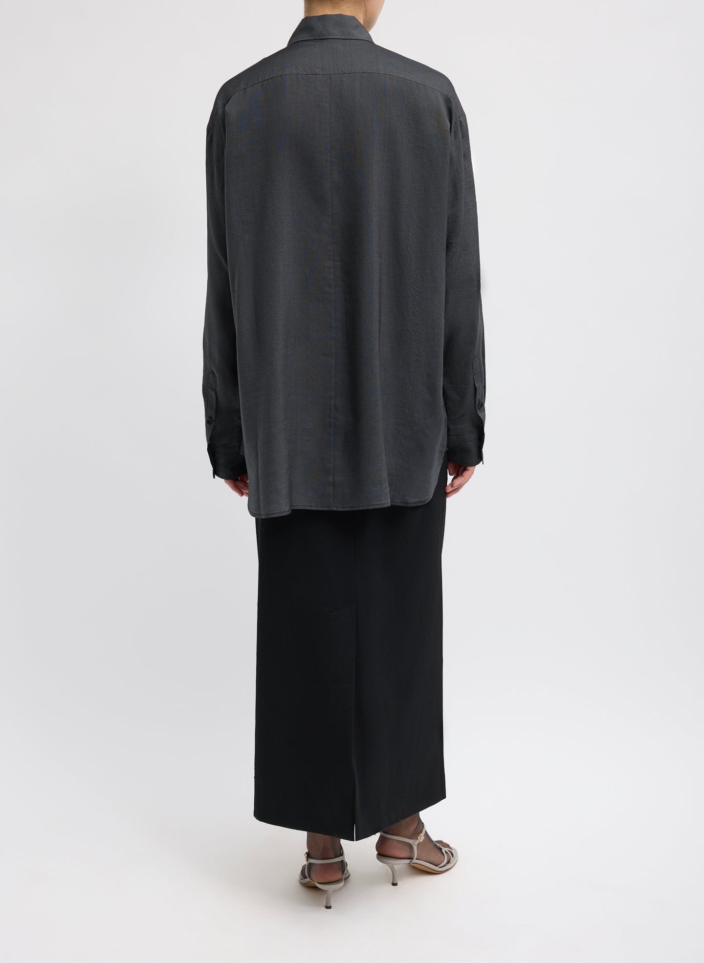 Silk Voile Easy Pintucked Shirt | Tibi