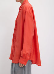 Silk Voile Easy Pintucked Shirt | Tibi