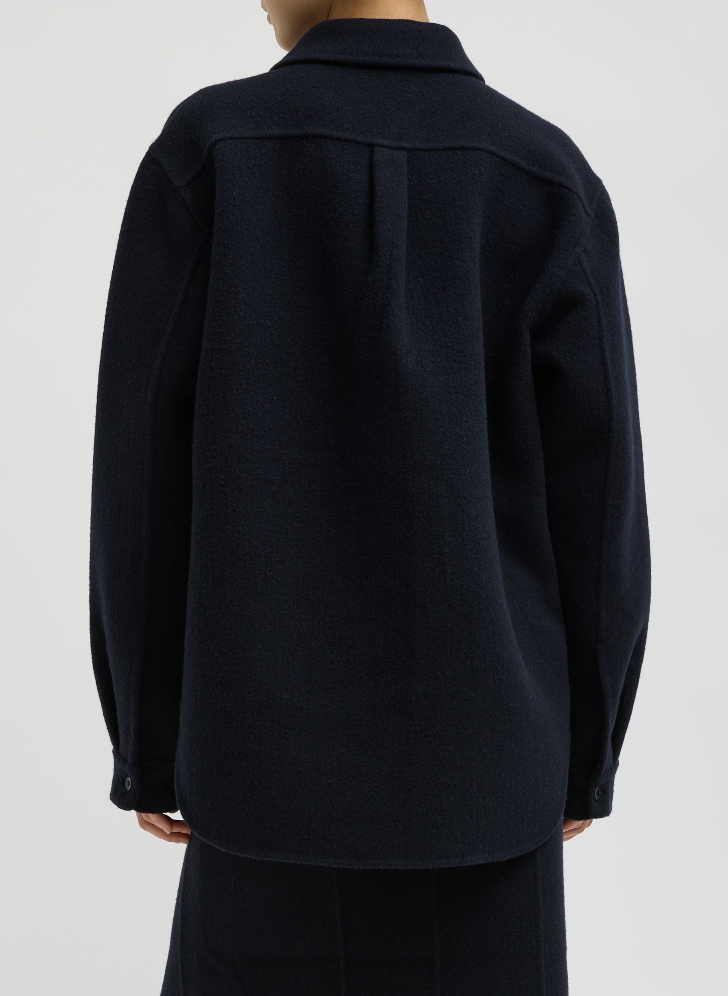Luxe Double Faced Wool Angora Easy Shirt | Tibi