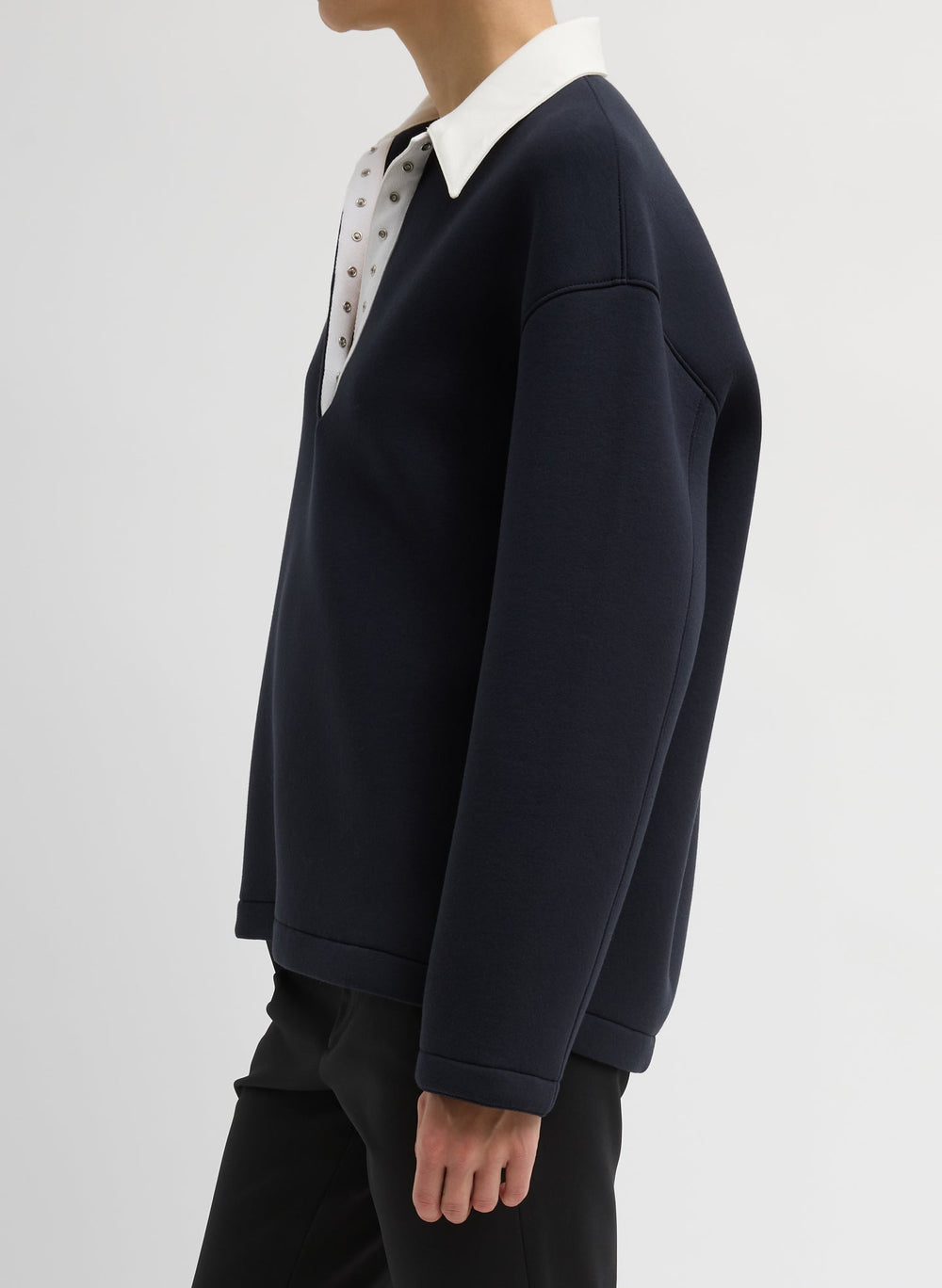 Bonded Viscose Sculpted Polo | Tibi