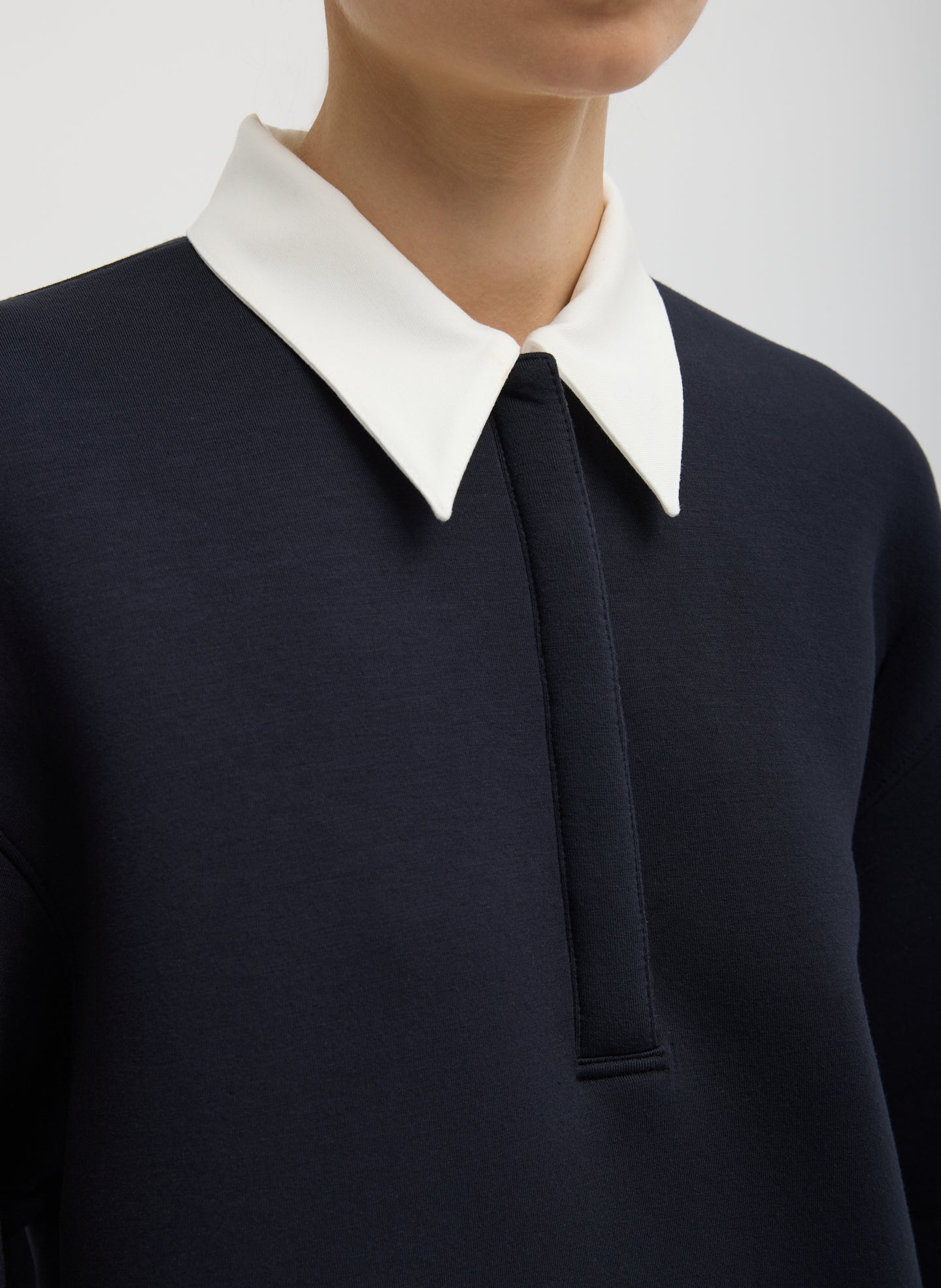 Bonded Viscose Sculpted Polo | Tibi