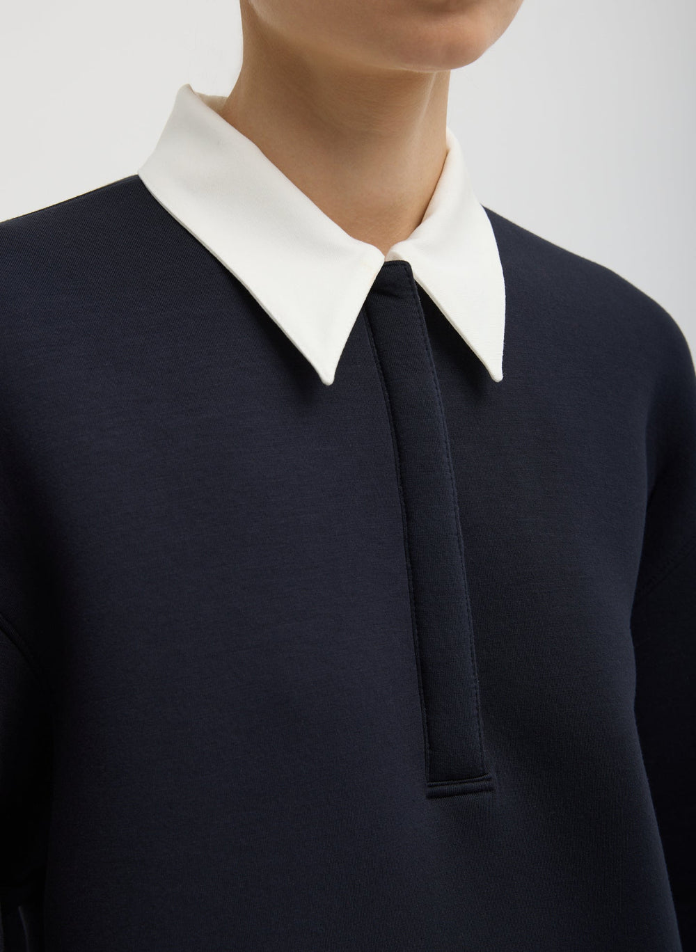 Bonded Viscose Sculpted Polo | Tibi