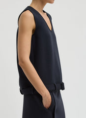 Bonded Viscose Tank Top | Tibi