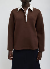 Bonded Viscose Sculpted Polo | Tibi