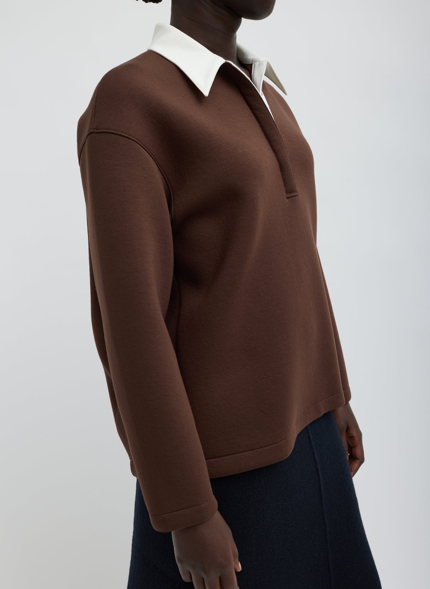 Bonded Viscose Sculpted Polo | Tibi
