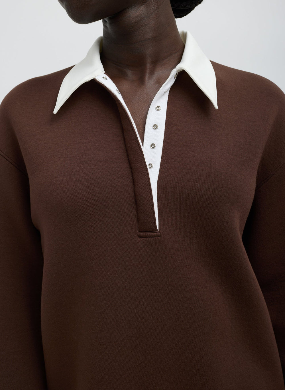 Bonded Viscose Sculpted Polo | Tibi