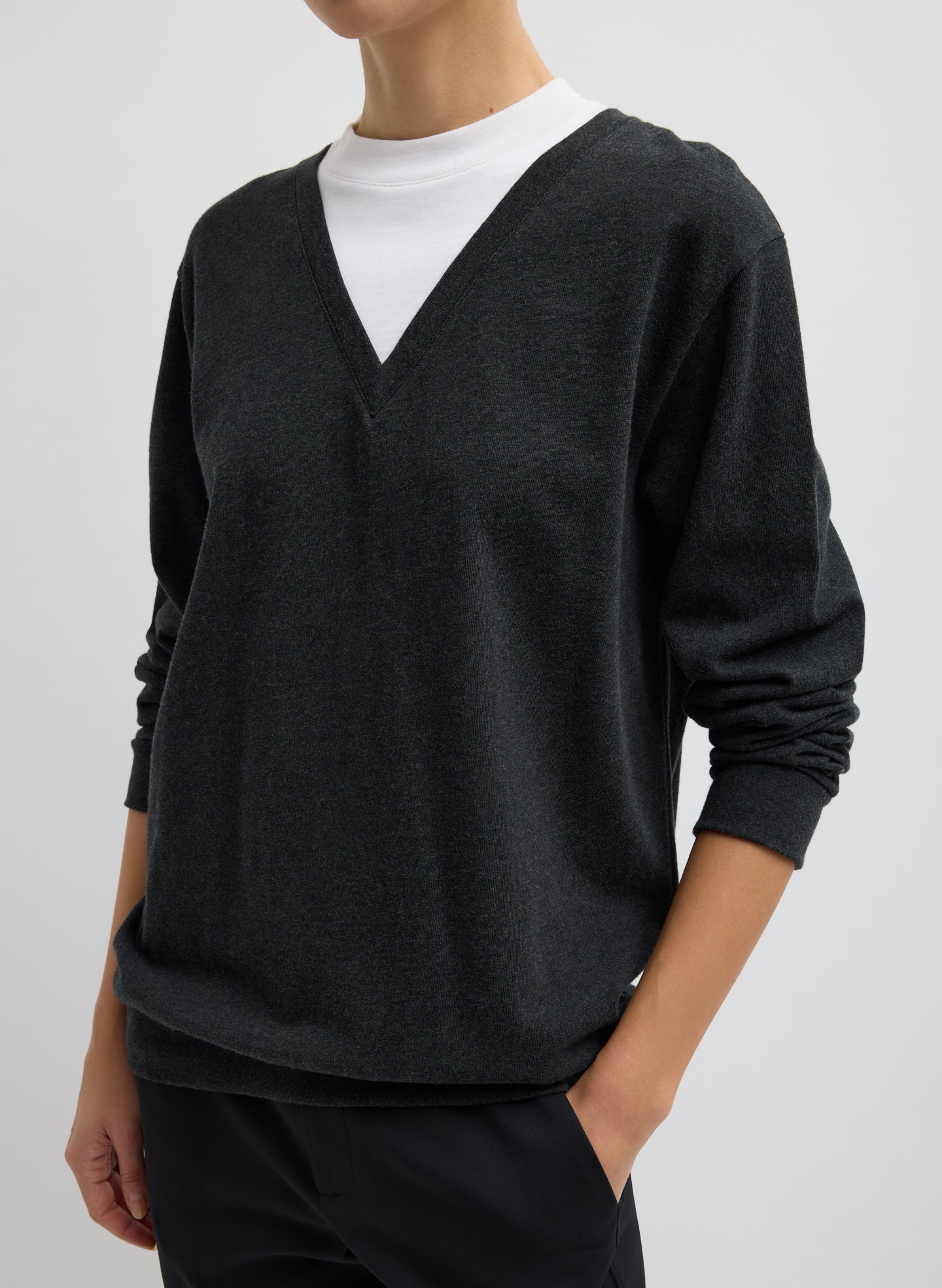 Perfect T-Shirt Trompe L'oeil Top | Tibi