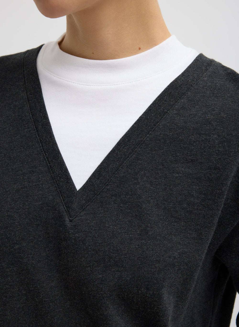 Perfect T-Shirt Trompe L'oeil Top | Tibi