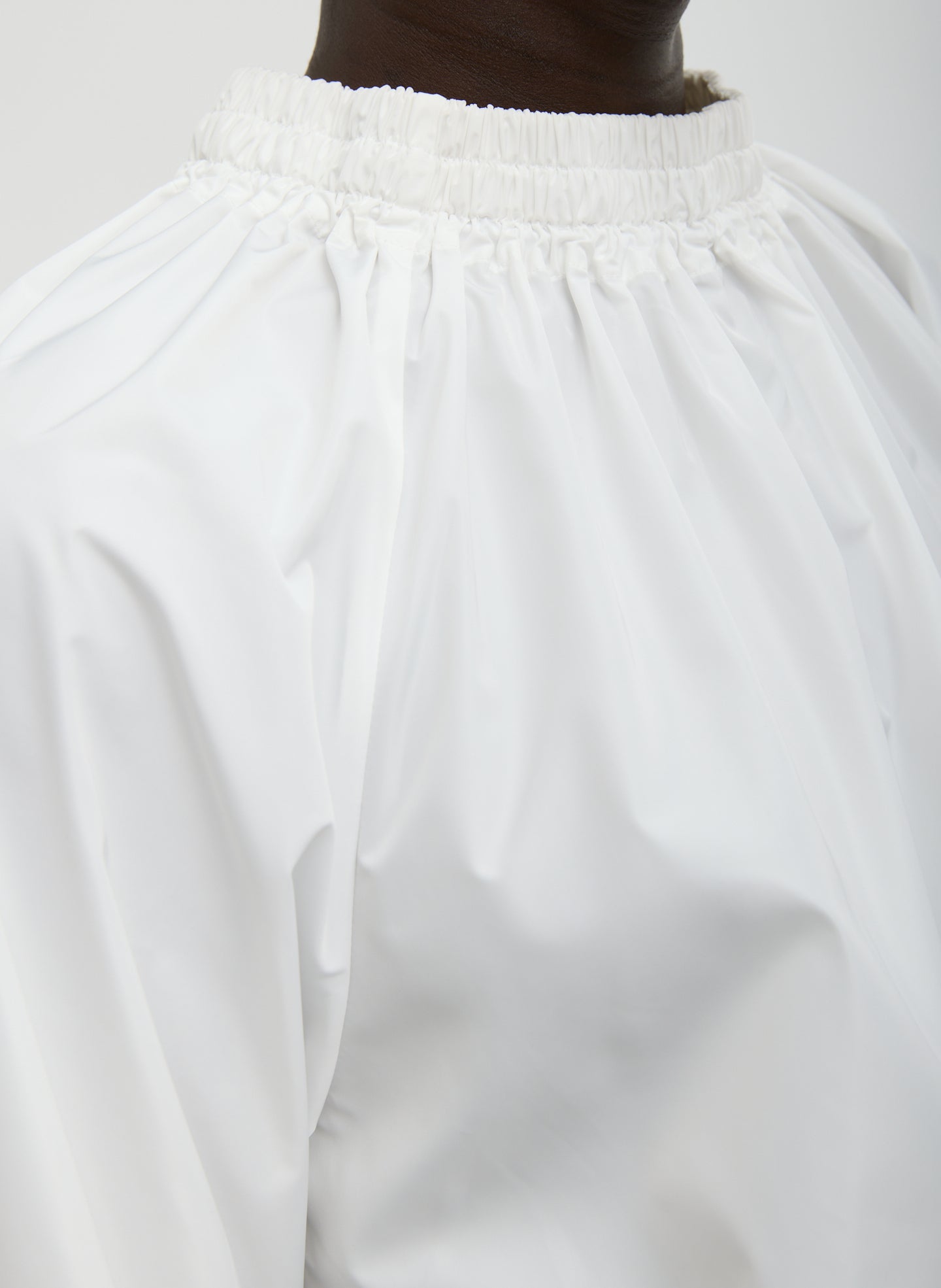 Italian Sporty Nylon Shirred Anorak Top | Tibi