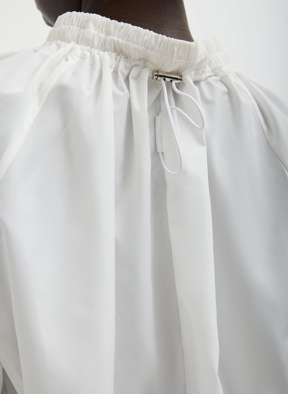 Italian Sporty Nylon Shirred Anorak Top | Tibi