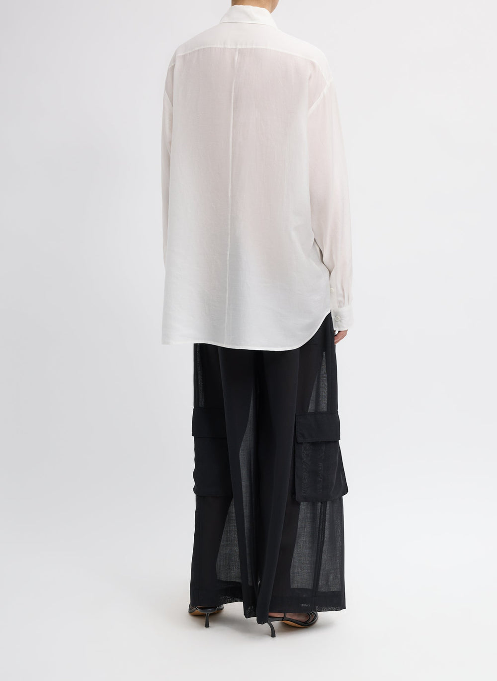 Silk Voile Easy Pintucked Shirt | Tibi