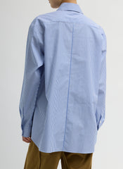 Striped Shirting Easy Tuxedo Shirt | Tibi