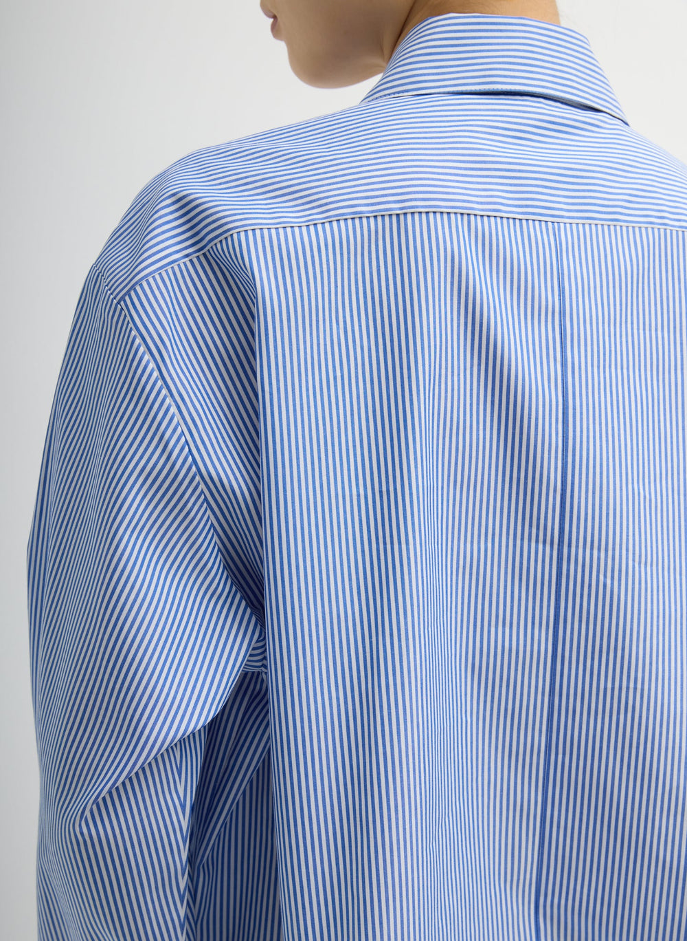 Striped Shirting Easy Tuxedo Shirt | Tibi