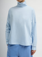 Eco Poplin Funnel Neck Dolman Top | Tibi