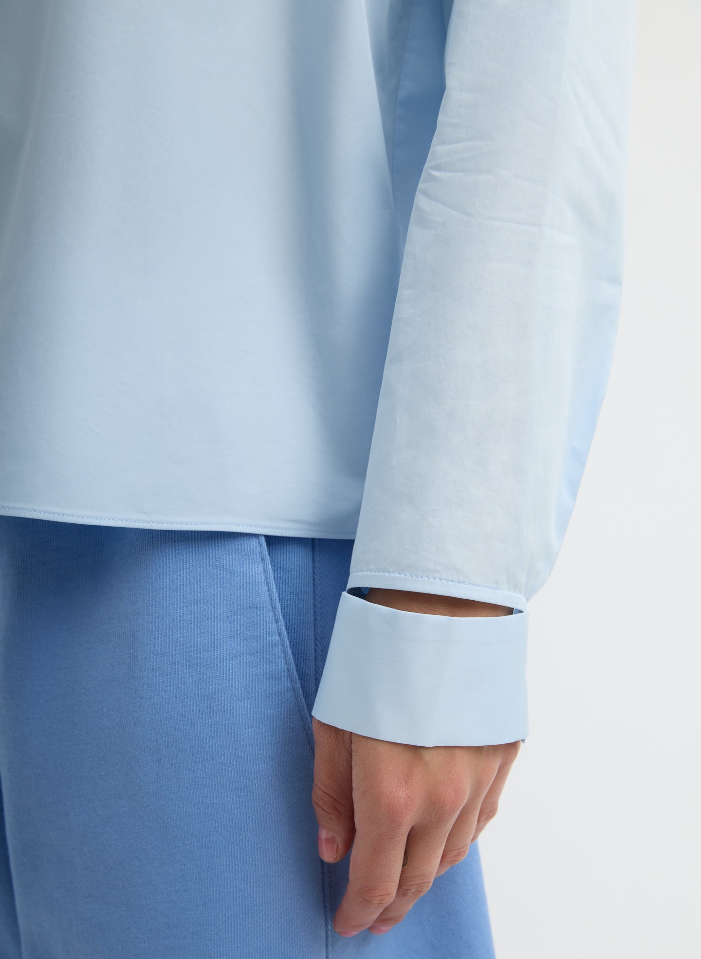 Eco Poplin Funnel Neck Dolman Top | Tibi