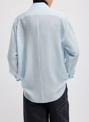 Silk Voile Easy Pintucked Shirt | Tibi