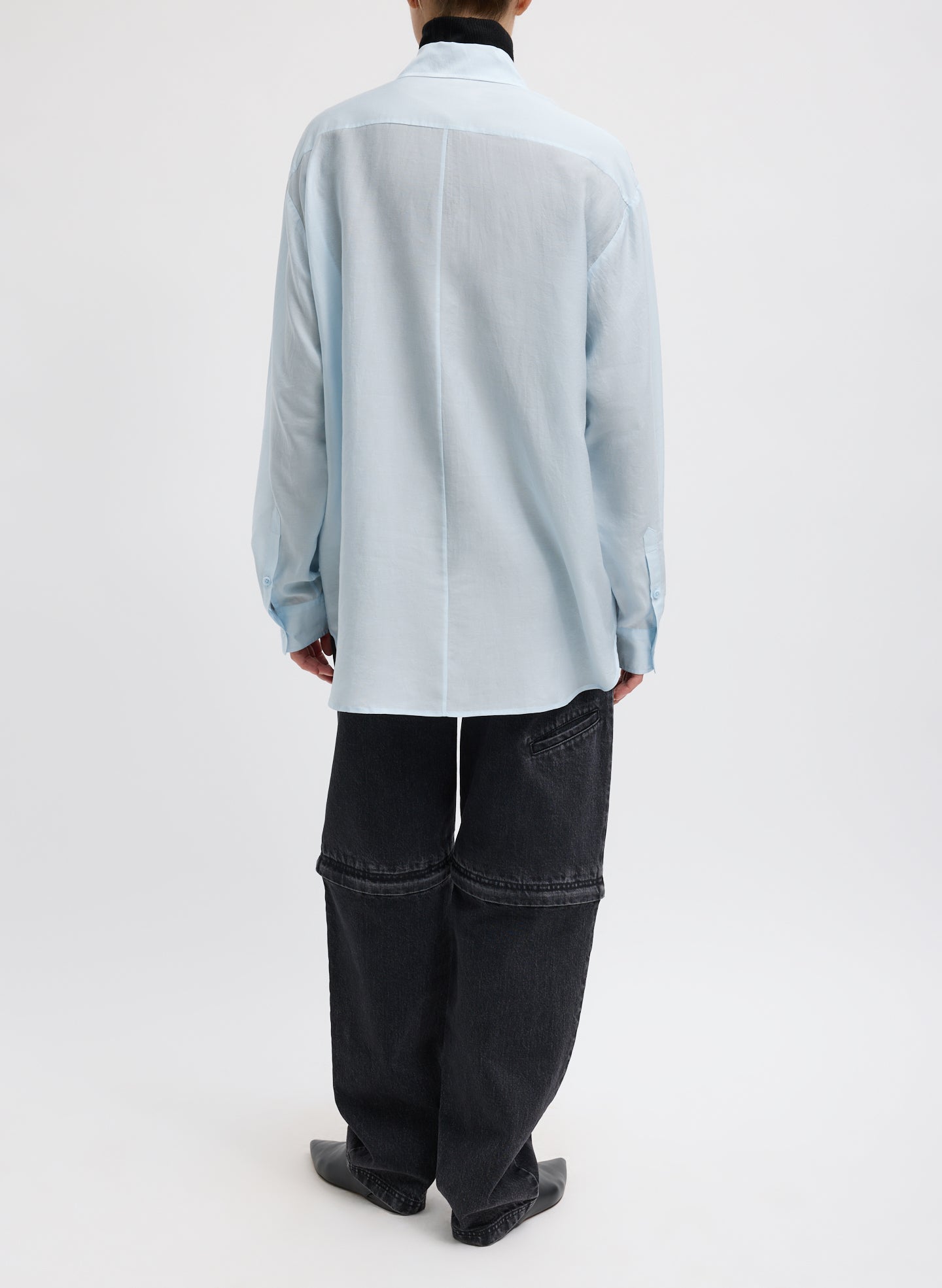 Silk Voile Easy Pintucked Shirt | Tibi