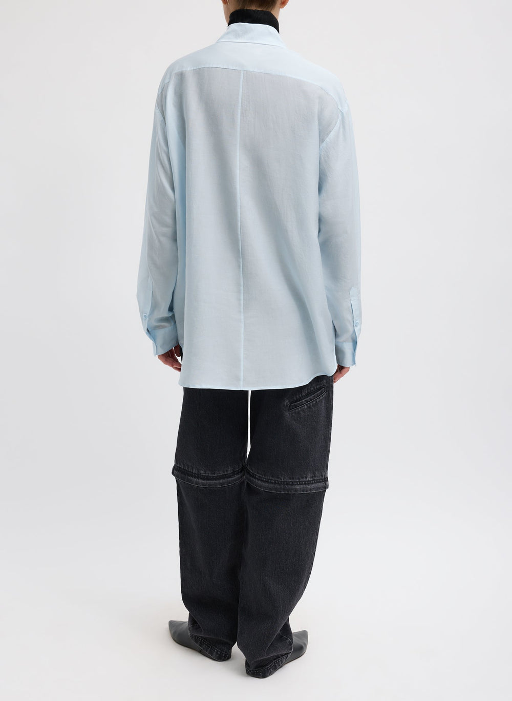 Silk Voile Easy Pintucked Shirt | Tibi