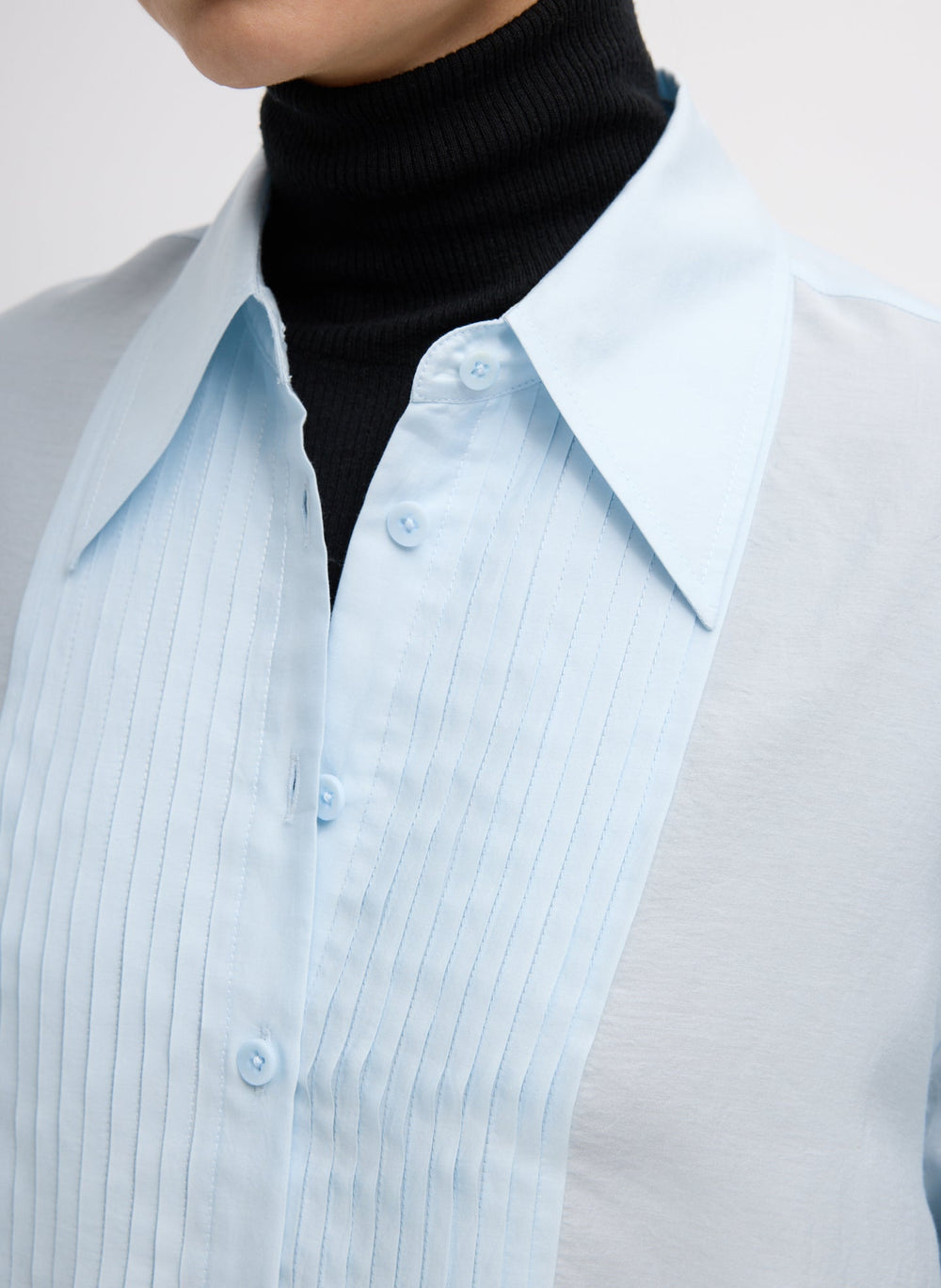 Silk Voile Easy Pintucked Shirt | Tibi