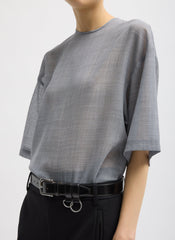 Sheer Wool Gauze Easy T-Shirt | Tibi