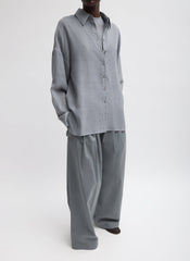 Sheer Wool Gauze Oversized Shirt | Tibi