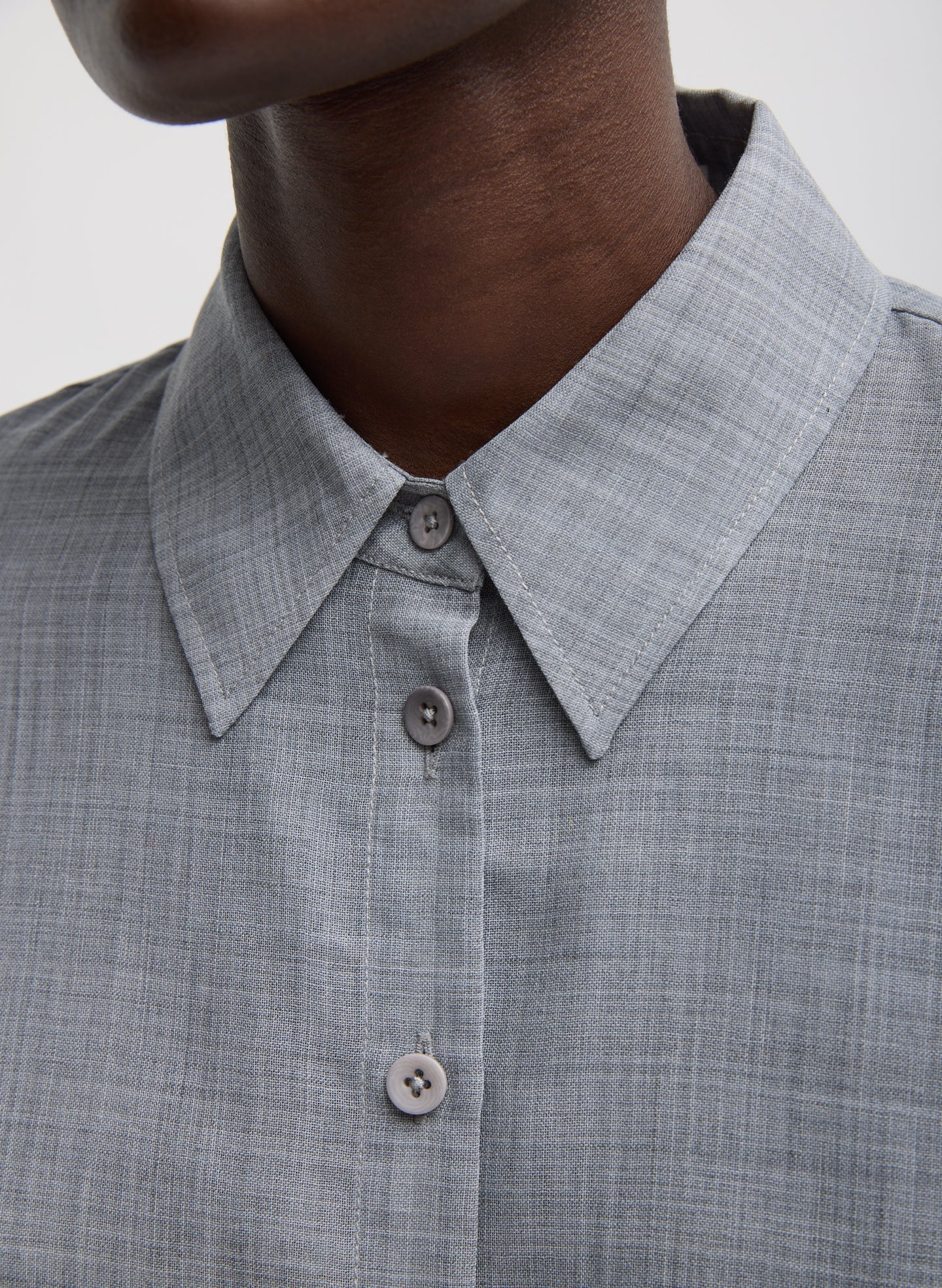 Sheer Wool Gauze Oversized Shirt | Tibi