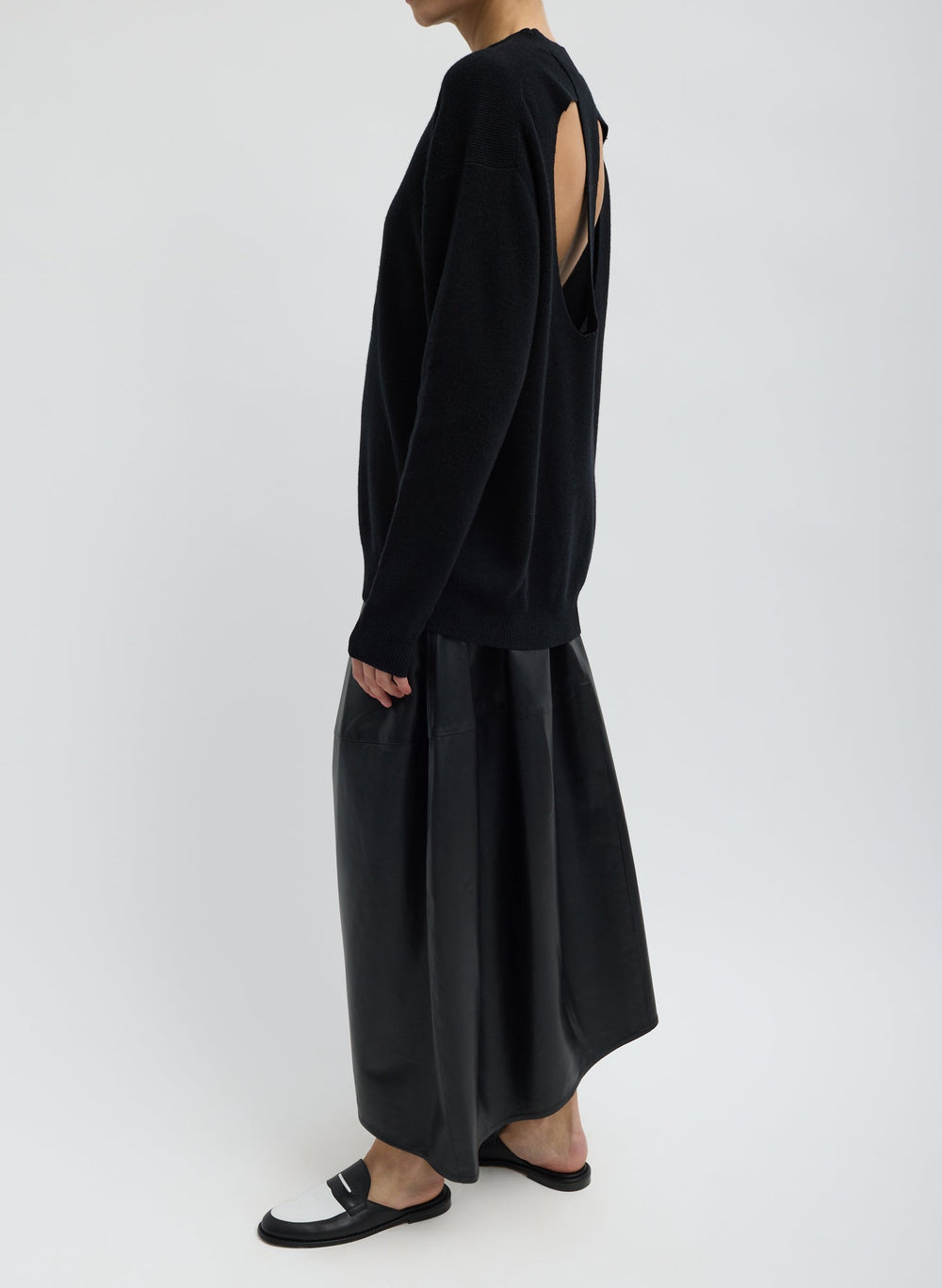 Leather Asymmetrical Balloon Skirt | Tibi