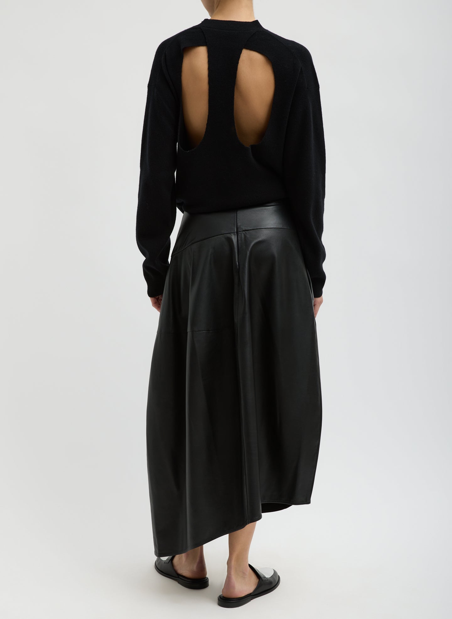 Leather Asymmetrical Balloon Skirt | Tibi