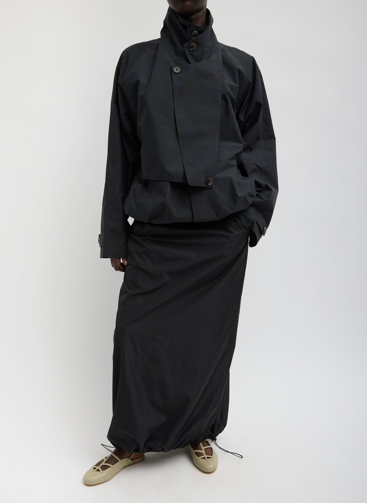 Italian Sporty Nylon Maxi Anorak Skirt | Tibi