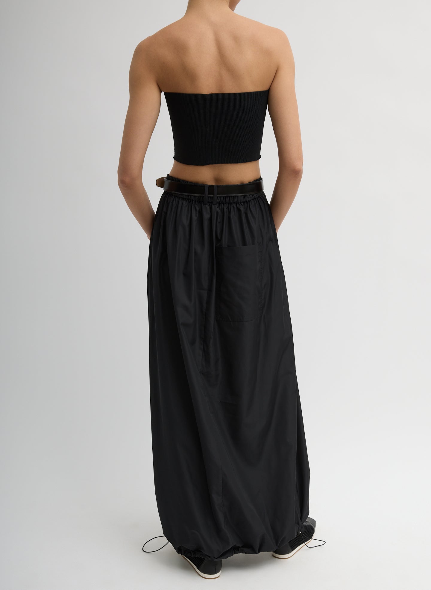 Italian Sporty Nylon Maxi Anorak Skirt | Tibi