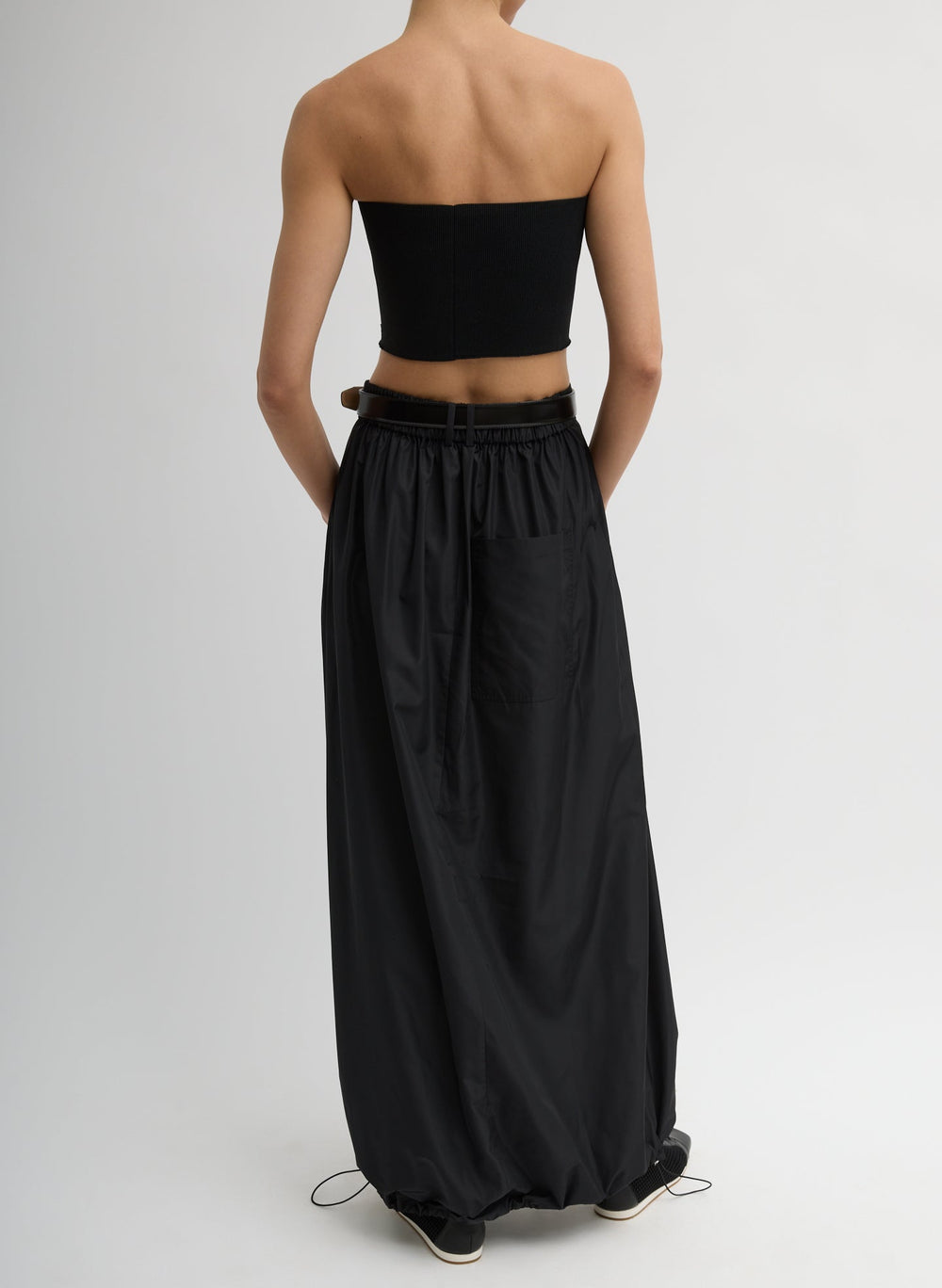 Italian Sporty Nylon Maxi Anorak Skirt | Tibi