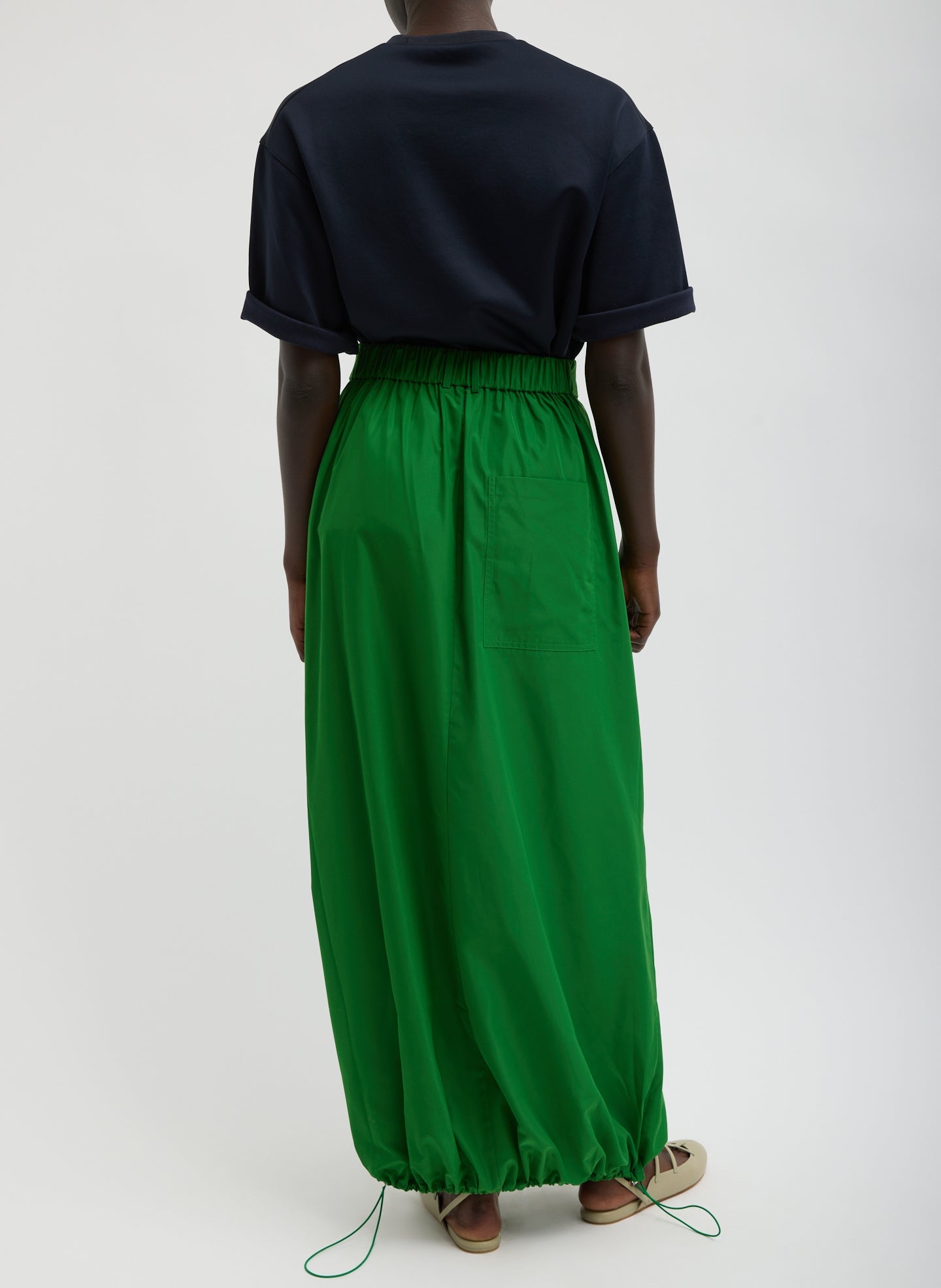 Italian Sporty Nylon Maxi Anorak Skirt | Tibi